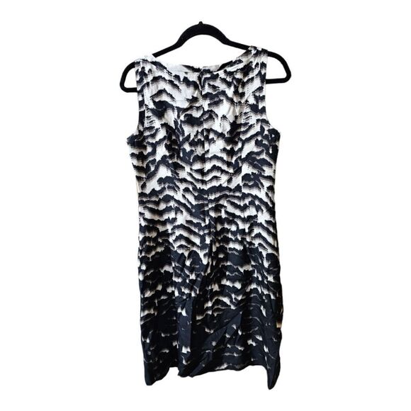 BANANA REPUBLIC Animal Print Silk/Wool Sleeveless Dress - Size 10 - Picture 2 of 7